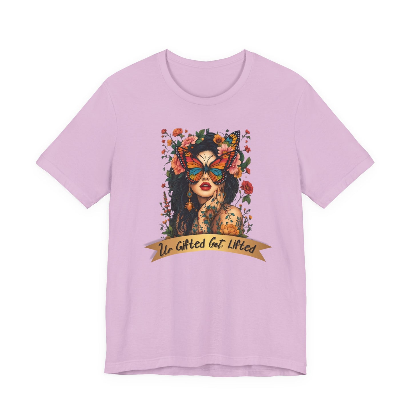 Artistic Unisex Tee: 'Un-Gifted & Lifted' Shirt, Boho Style, Gift for Her, Fashion Statement, Inspirational Quote, Casual Wear