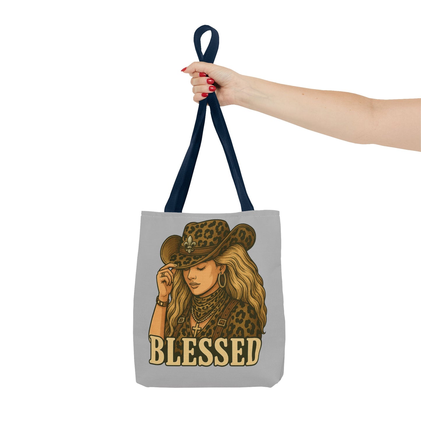 Cowgirl Blessed Tote Bag | Western Style | Fashion Accessory | Gift for Her | Everyday Use, Travel, Shopping, Beach, Summer