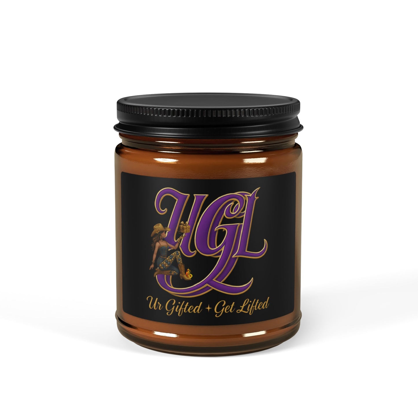 Ur Gifted Get Lifted Scented Soy Candle - Un Original - Get Lifted, Aromatherapy Jar, Home Fragrance, Gift for Relaxation, Self-Care, Cozy Vibes
