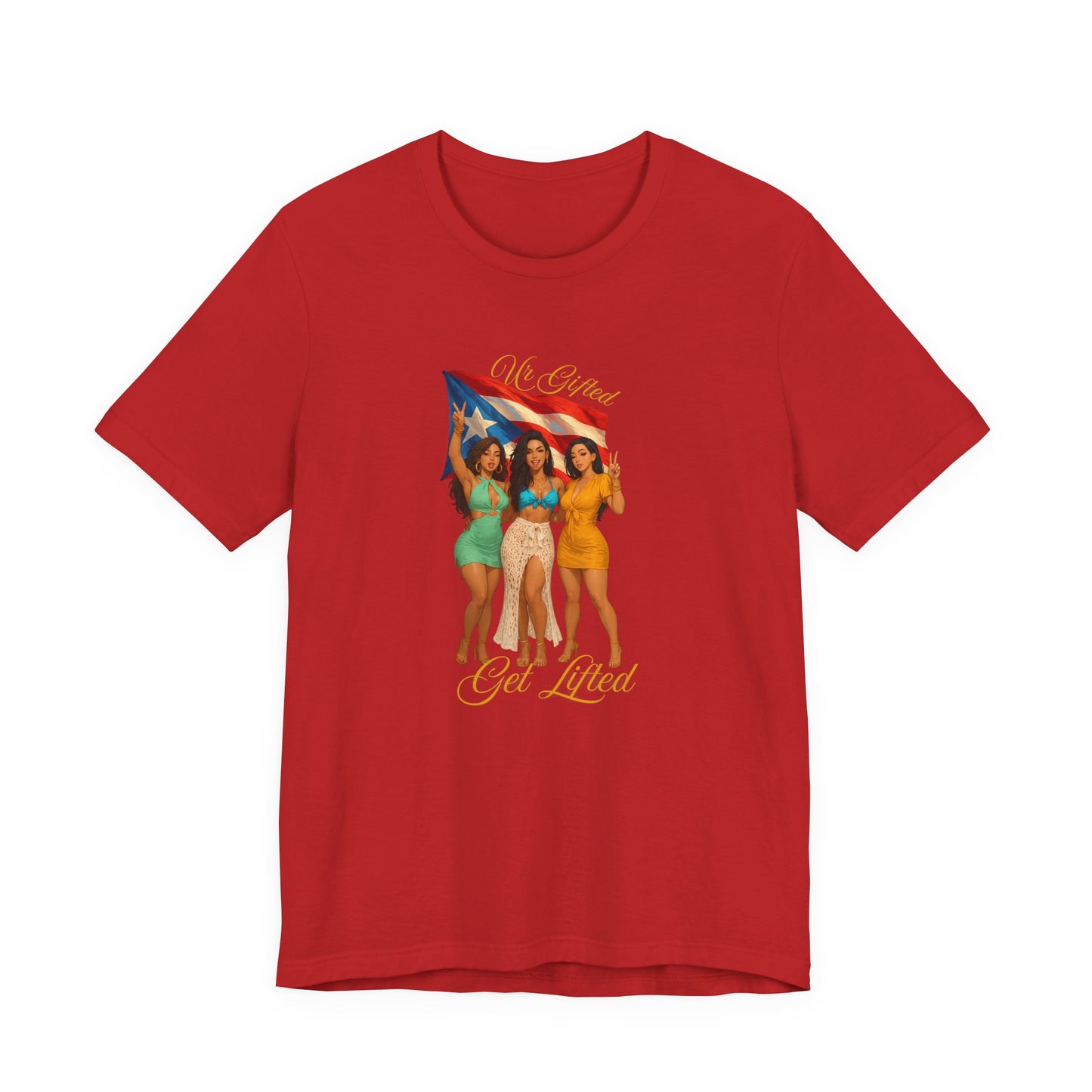 Celebrate in Style: Unisex Jersey Tee with Puerto Rican Pride Design, Festival Shirt, Beachwear, Summer Vibes, Unique Gift