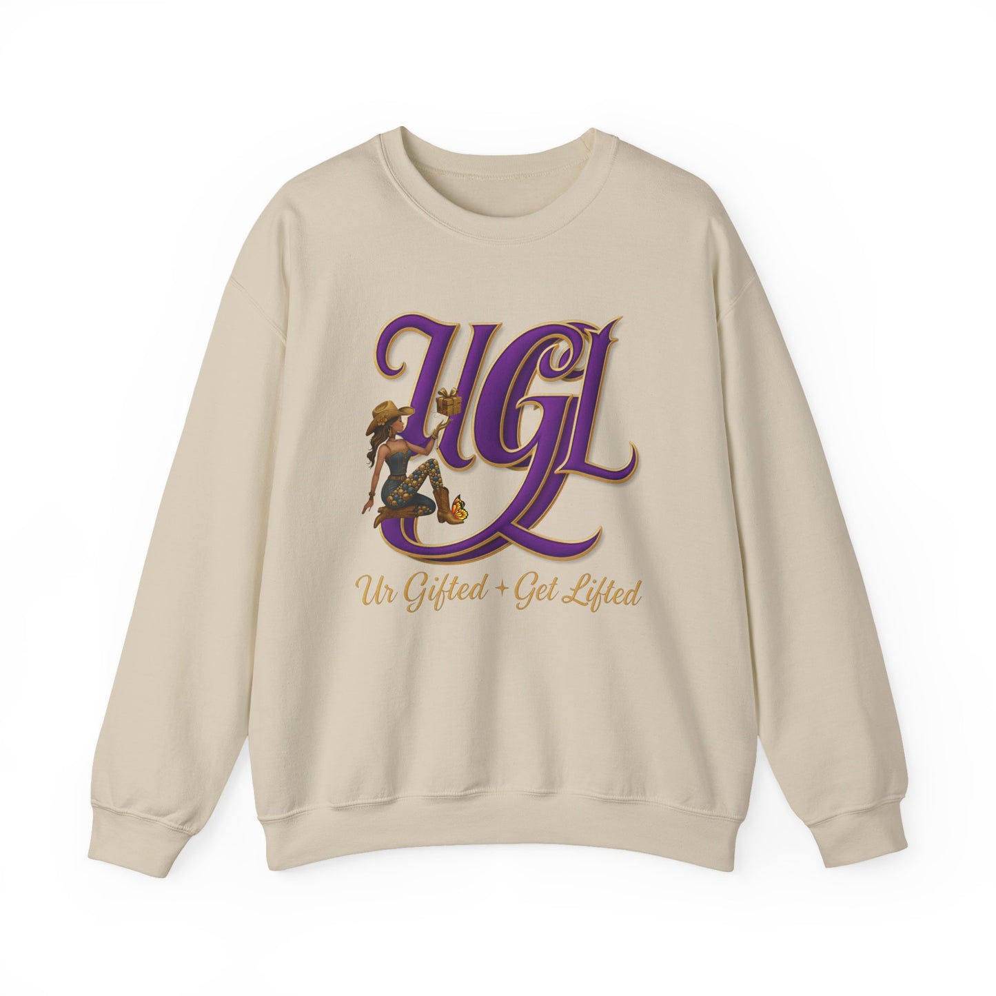 UGGL Crewneck Sweatshirt - Cozy, Inspirational Apparel for Everyday Comfort, Gift for Friends, Casual Style, Eagle Design
