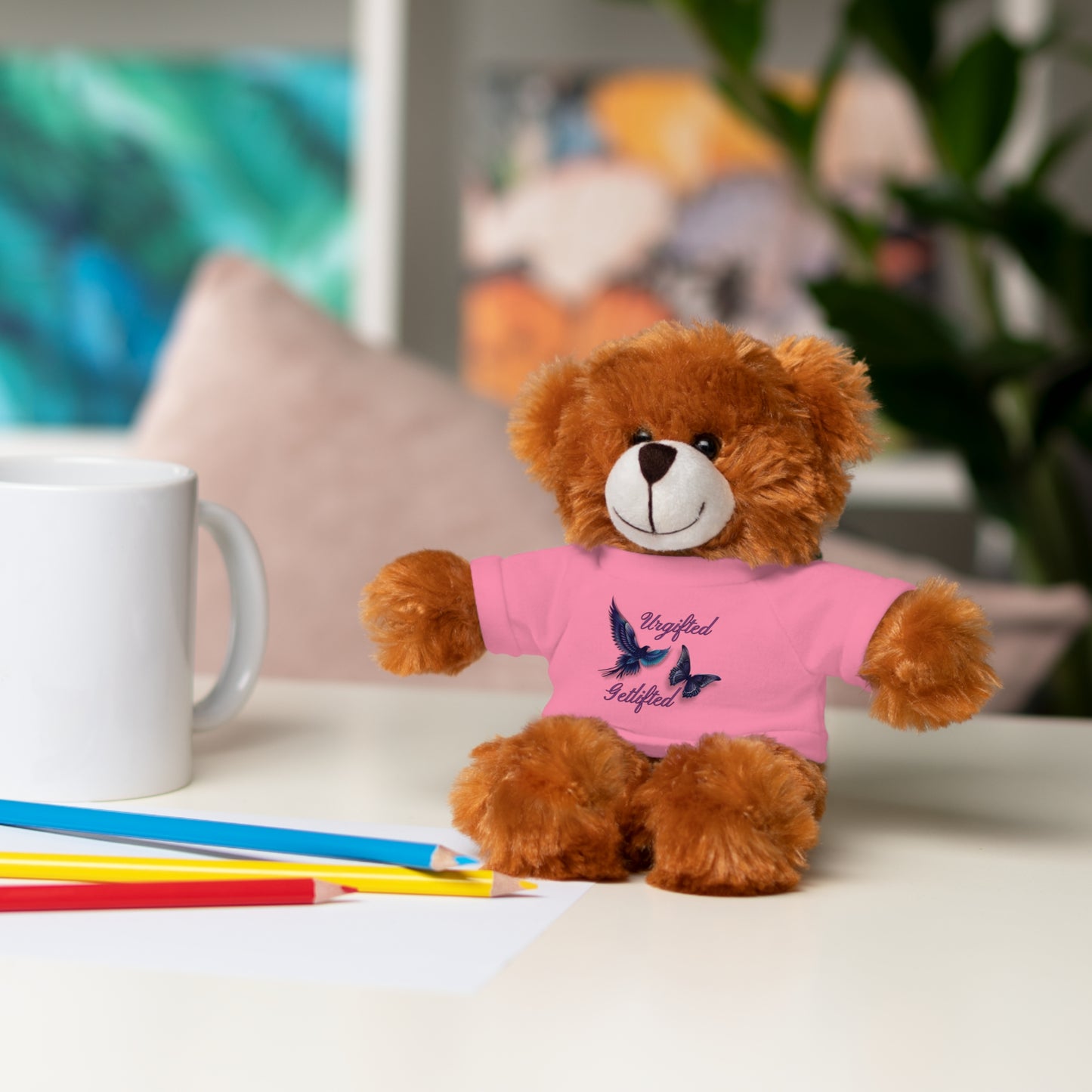 Adorable Stuffed Animal with Custom Tee