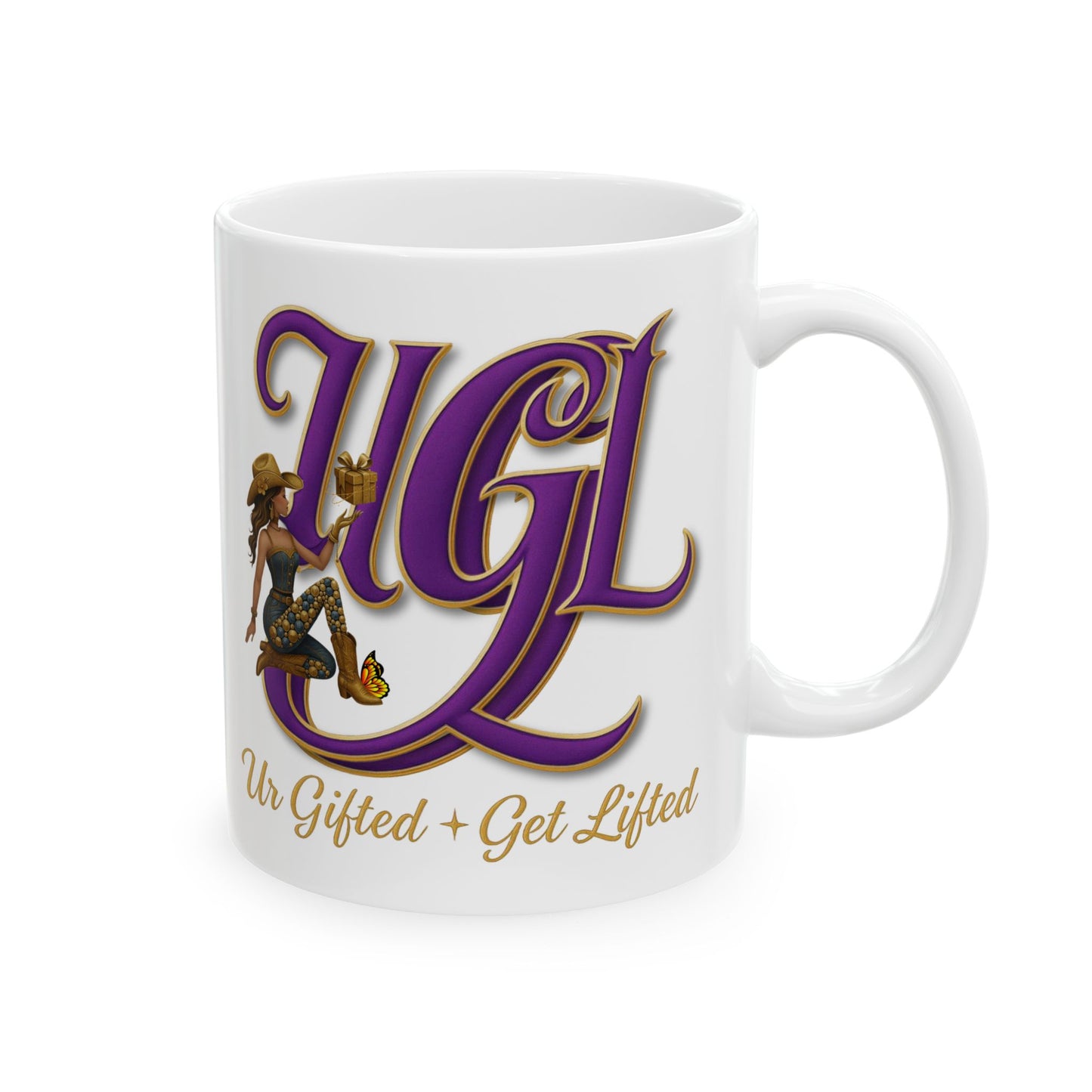 Ur Gifted Get Lifted Ceramic Mug, Inspirational Gift
