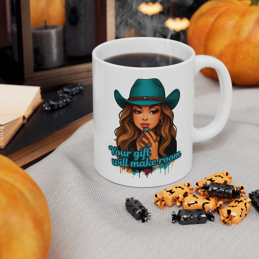 Whimsical Horse Mom Ceramic Mug: Perfect Gift, Fun Coffee Cup, Unique Tea Mug, Pet Lover's Gift, Birthday Present