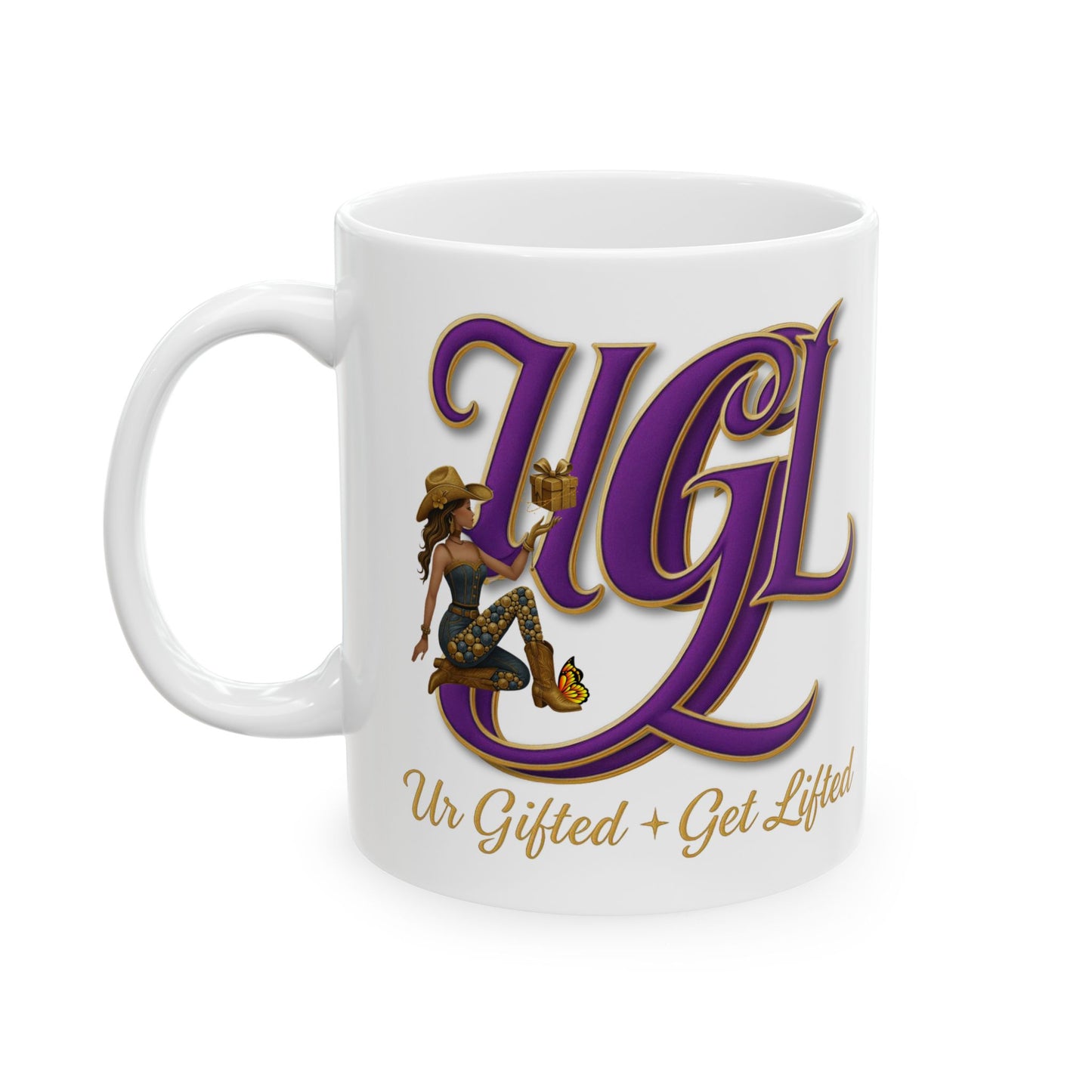 Ur Gifted Get Lifted Ceramic Mug, Inspirational Gift