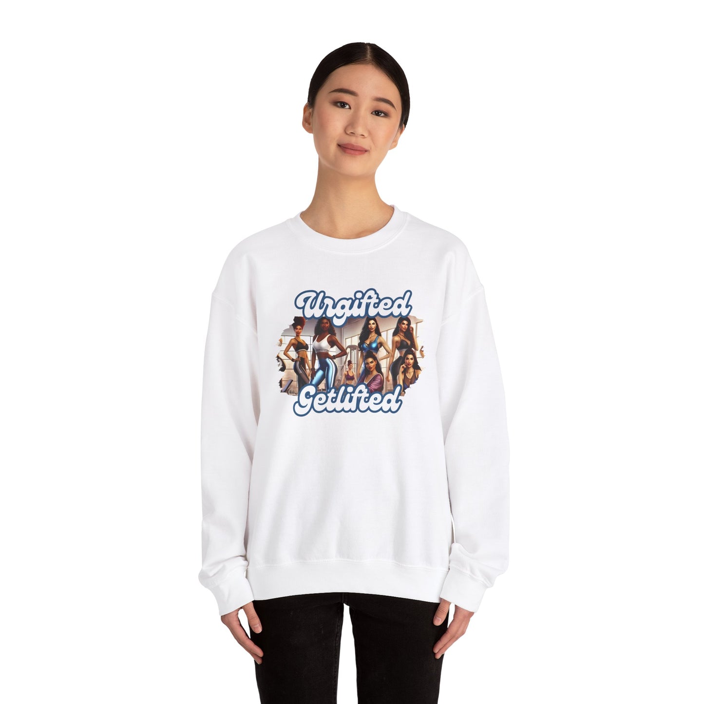 Empowering Women Crewneck Sweatshirt – Bold Graphic Design