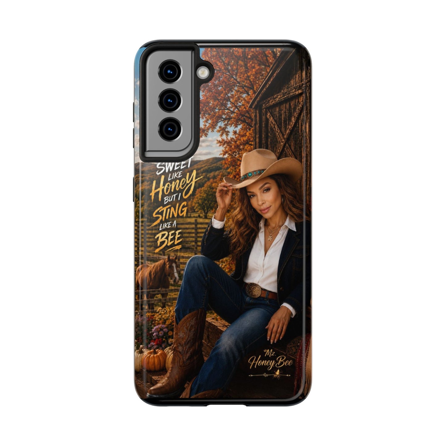 Cowgirl 'Sweet Like Honey But I Sting Like A Bee' Tough Phone Case