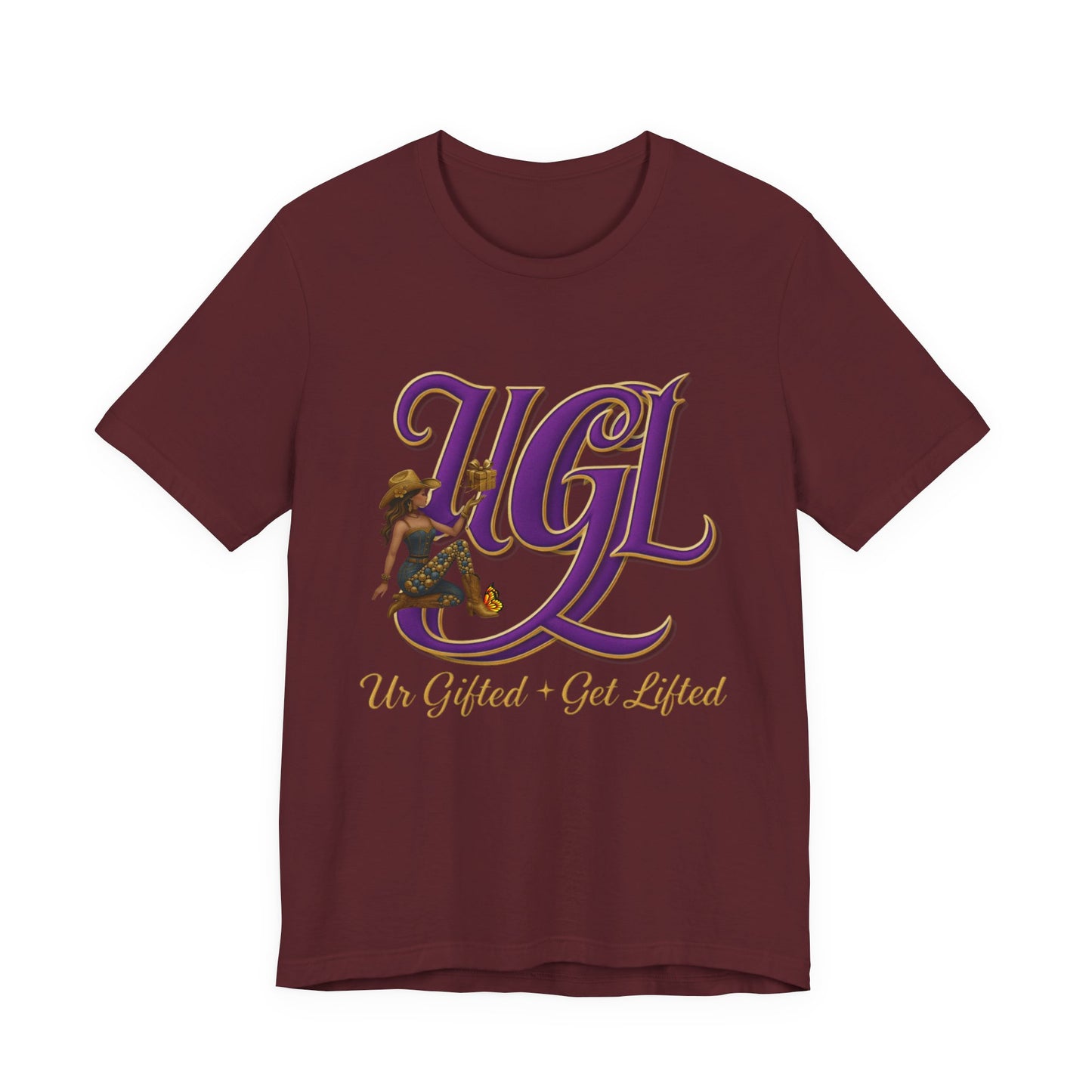 Ur Gifted Get Lifted Graphic Tee - Ur Gifted & Get Lifted, Casual Wear, Gift Idea, Inspirational Apparel, Summer Outfit, Street Style