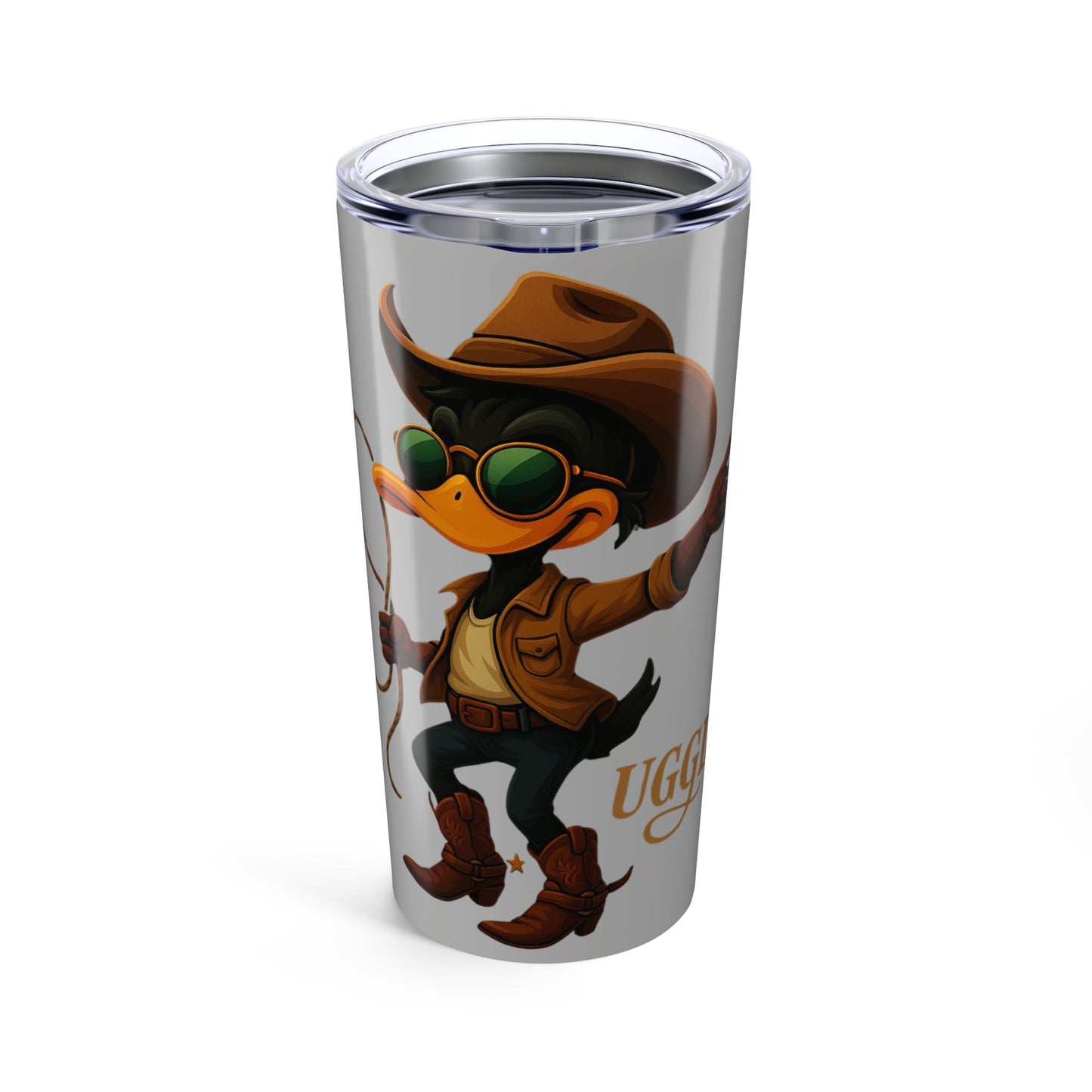 Cowboy Duck Tumbler - 20oz Travel Mug, Fun Gifts for Duck Lovers, Western Theme, Outdoor Adventures, Birthday, Parties, Unique Decor