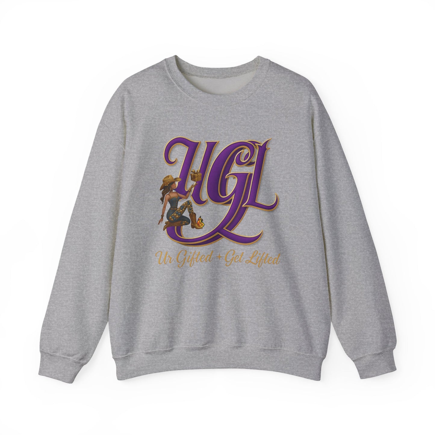 UGGL Crewneck Sweatshirt - Cozy, Inspirational Apparel for Everyday Comfort, Gift for Friends, Casual Style, Eagle Design