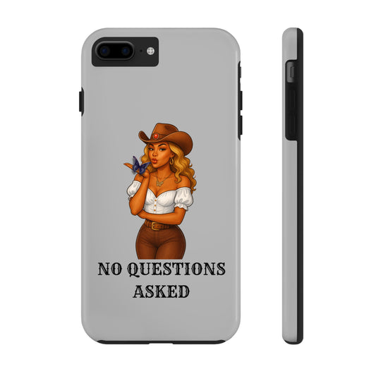Cowgirl-Style Tough Phone Cases, Durable Phone Cover, Cute Western Phone Case, Fun Gift for Cowboys, No Questions Asked Design
