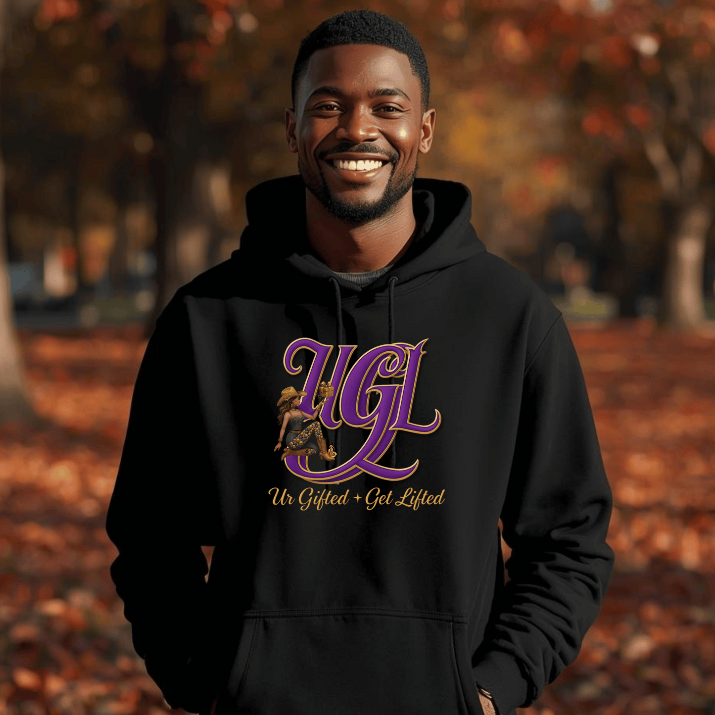 Ur Gifted Get Lifted  Heavy Blend™ Hooded Sweatshirt, Cozy Hoodie, Graphic Sweatshirt, Casual Wear, Street Style, Gift for Him/Her