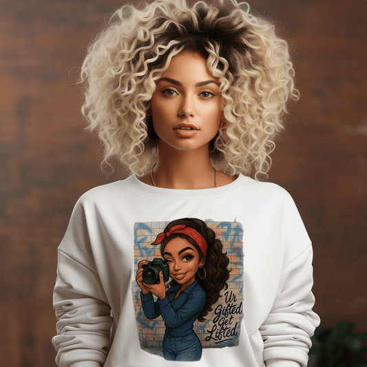 Stylish Graphic Sweatshirt for Creative Souls, Art Lover's Gift, Cozy Crewneck, Unique Statement Piece, Perfect for Everyday Wear