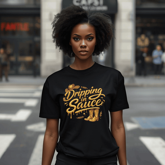 Dripping in Sauce Cowboy Boots T‑Shirt