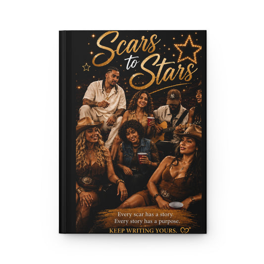 Stand Out & Scars to Stars Hardcover Journal — Inspirational Sunset Tailgate Notebook