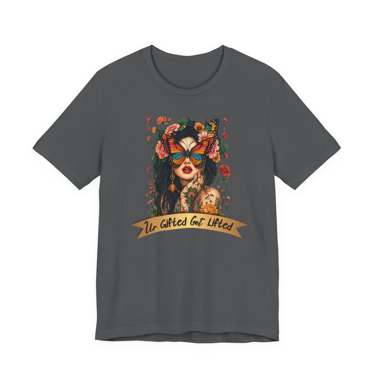 Artistic Unisex Tee: 'Un-Gifted & Lifted' Shirt, Boho Style, Gift for Her, Fashion Statement, Inspirational Quote, Casual Wear