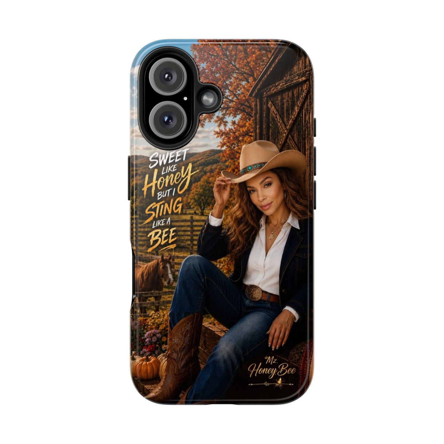 Cowgirl 'Sweet Like Honey But I Sting Like A Bee' Tough Phone Case