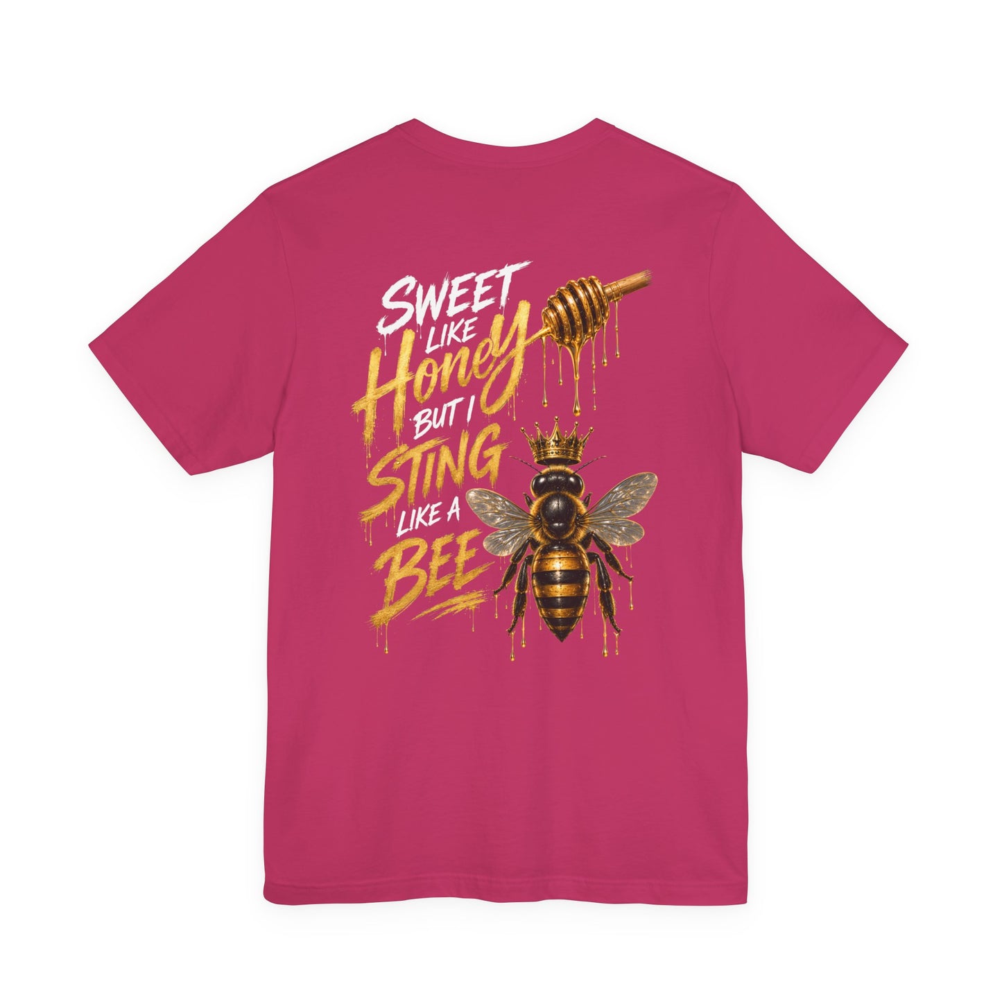 Honey Bee Graphic Tee — “Sweet Like Honey But I Sting Like a Bee” Black T-Shirt
