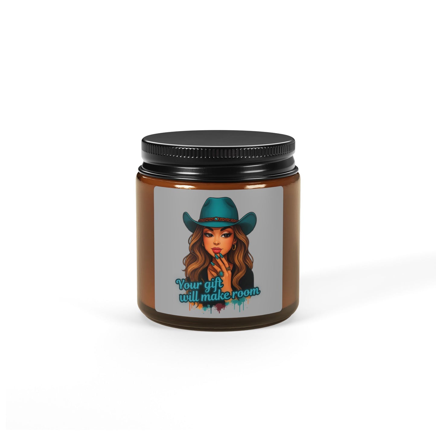 Cowgirl Scented Soy Candle, Amber Jar Candle, Home Decor, Gift for Her, Candle Lover Gift, Unique Candle Design, Relaxation