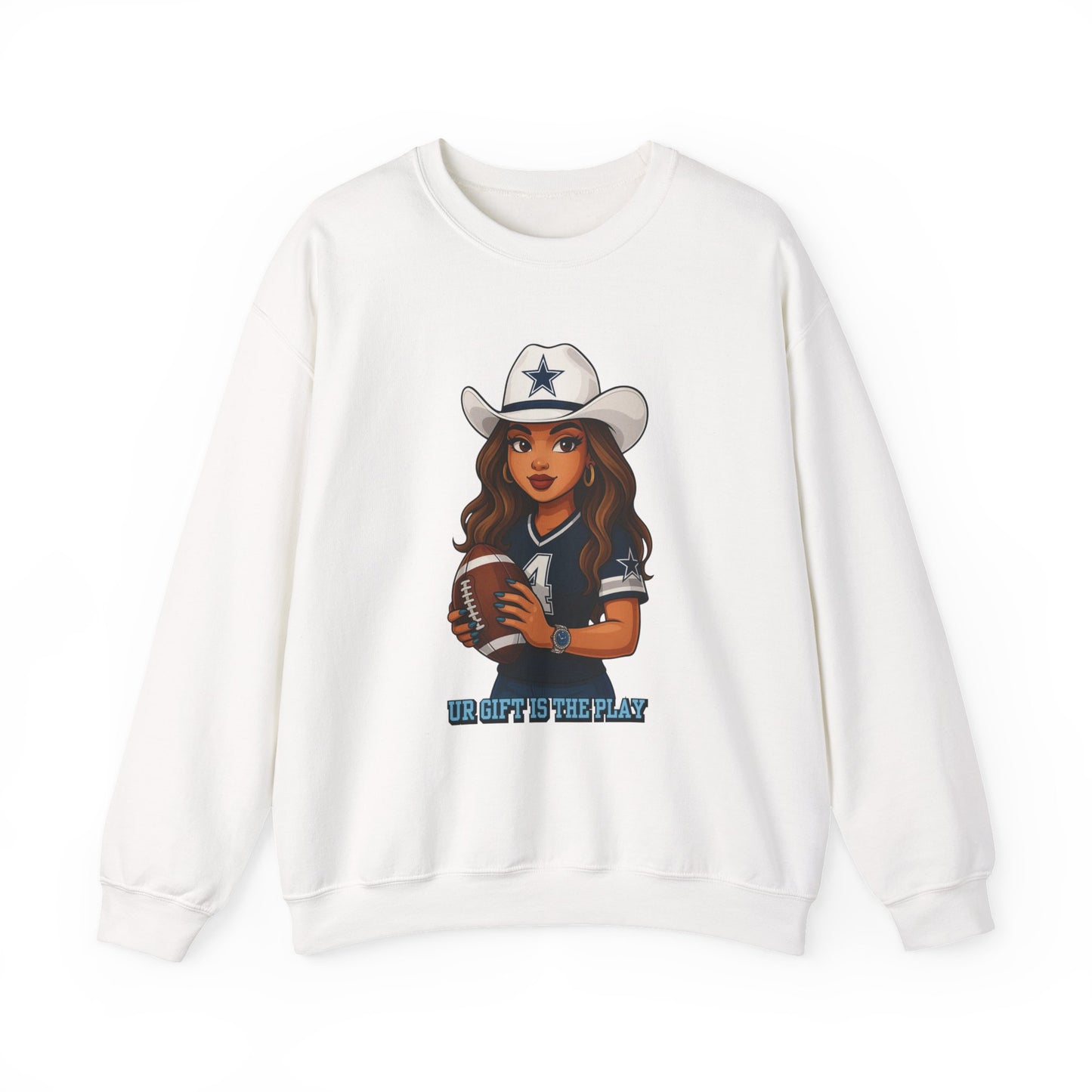 Football Sweatshirt, Cozy Unisex Crewneck, Perfect for Game Day, Women's Football Apparel, Gift for Sports Fans, Western Style [...]