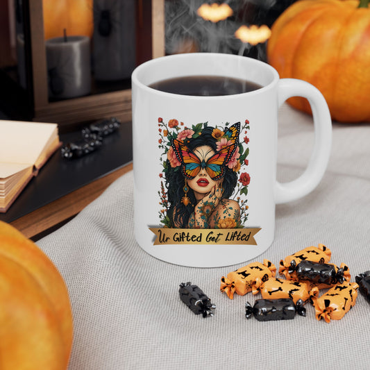 Floral Inspirational Ceramic Mug - Perfect for Coffee Lovers, Gift for Friends, Motivation, Tea, Home Decor