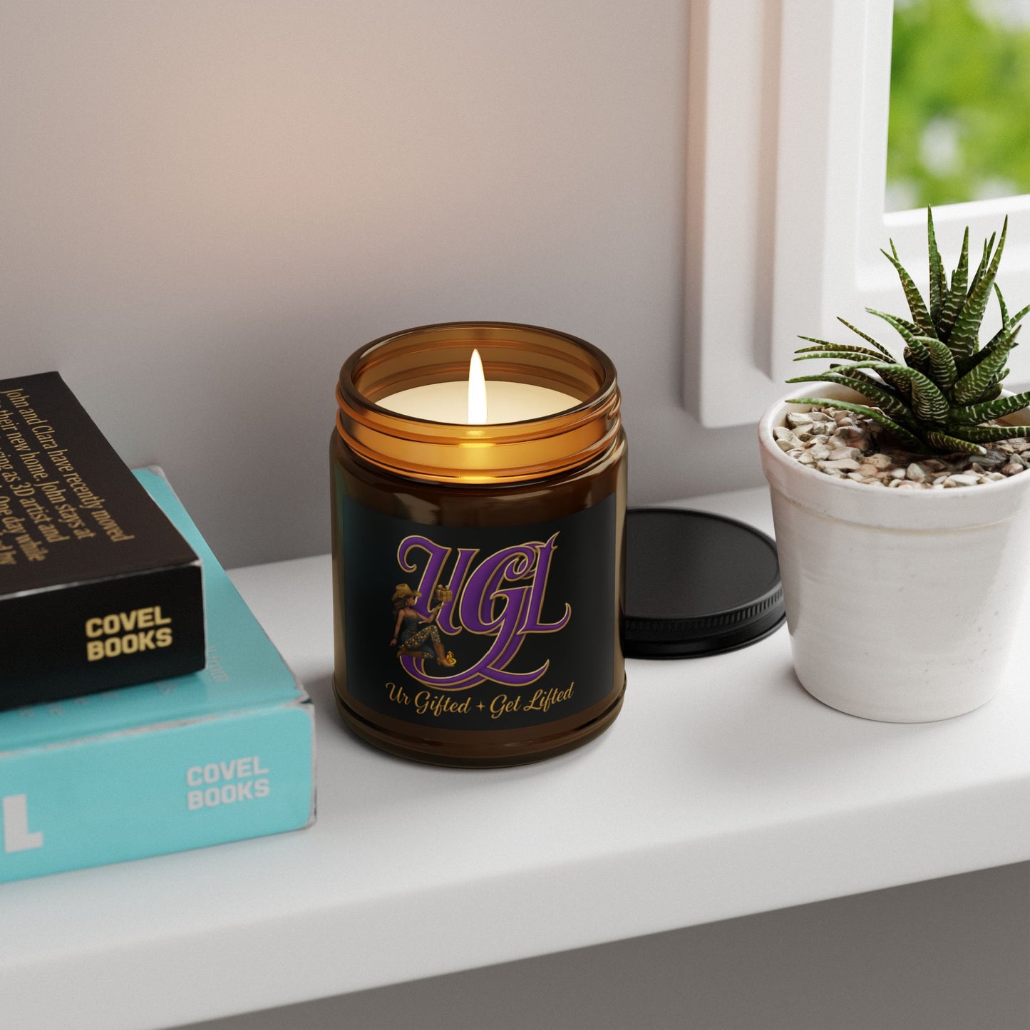 Ur Gifted Get Lifted Scented Soy Candle - Un Original - Get Lifted, Aromatherapy Jar, Home Fragrance, Gift for Relaxation, Self-Care, Cozy Vibes