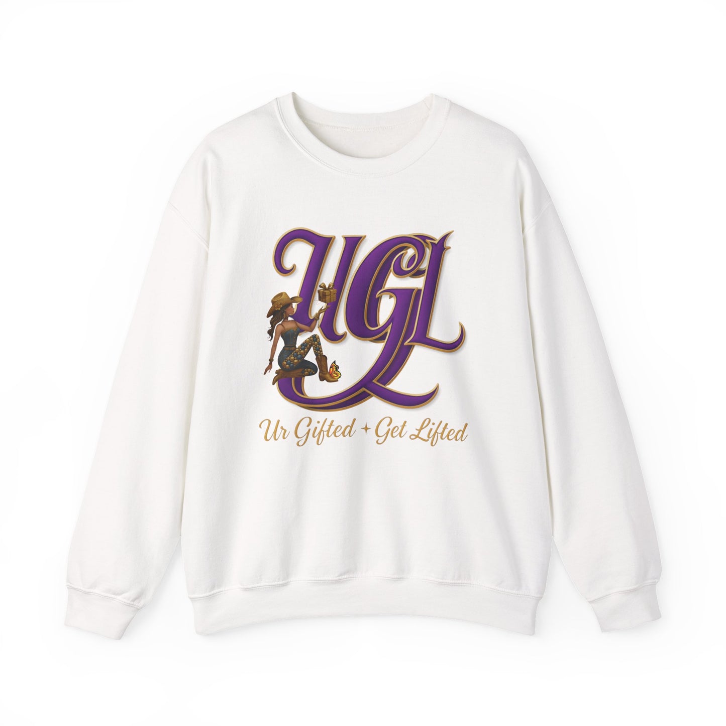UGGL Crewneck Sweatshirt - Cozy, Inspirational Apparel for Everyday Comfort, Gift for Friends, Casual Style, Eagle Design