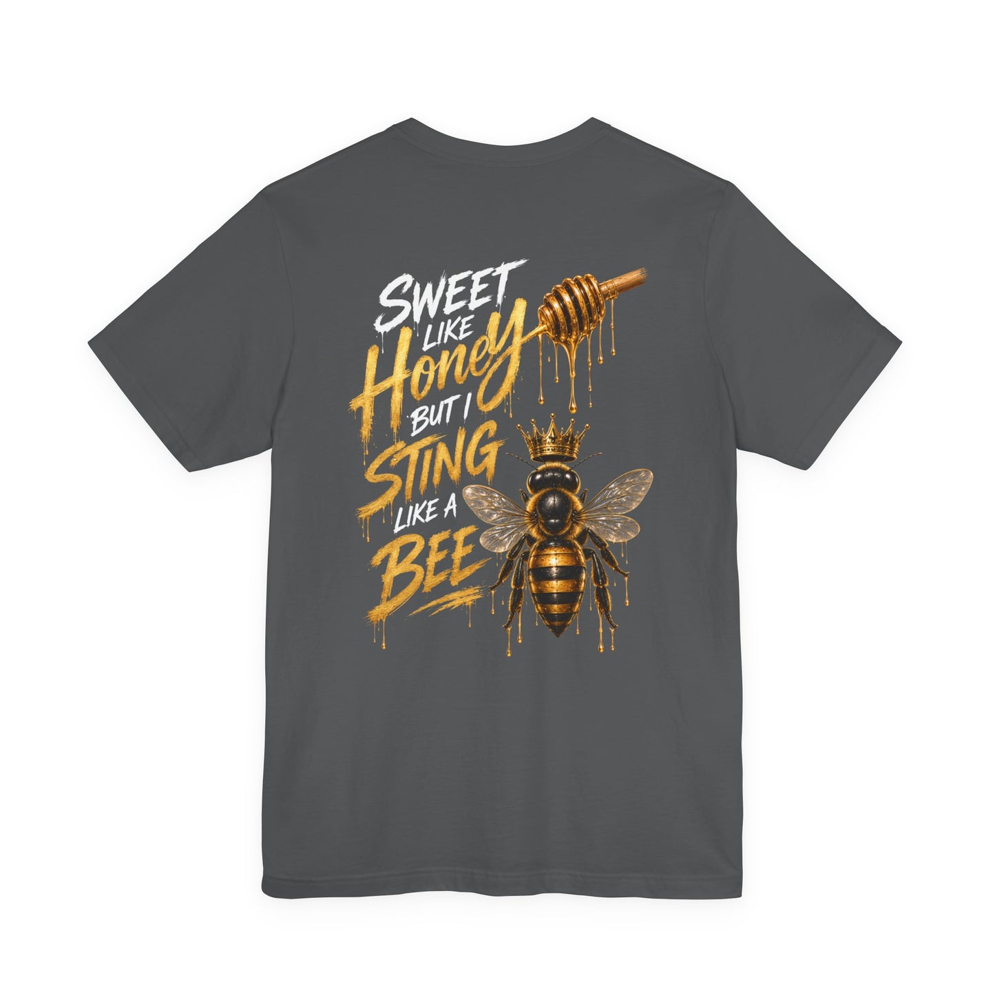 Honey Bee Graphic Tee — “Sweet Like Honey But I Sting Like a Bee” Black T-Shirt