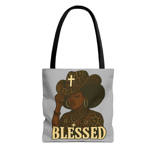 Blessed Cowgirl Tote Bag – Perfect for Everyday Use, Church, and Inspirational Gifts, Stylish Shopping, or Faith-Based Fashion
