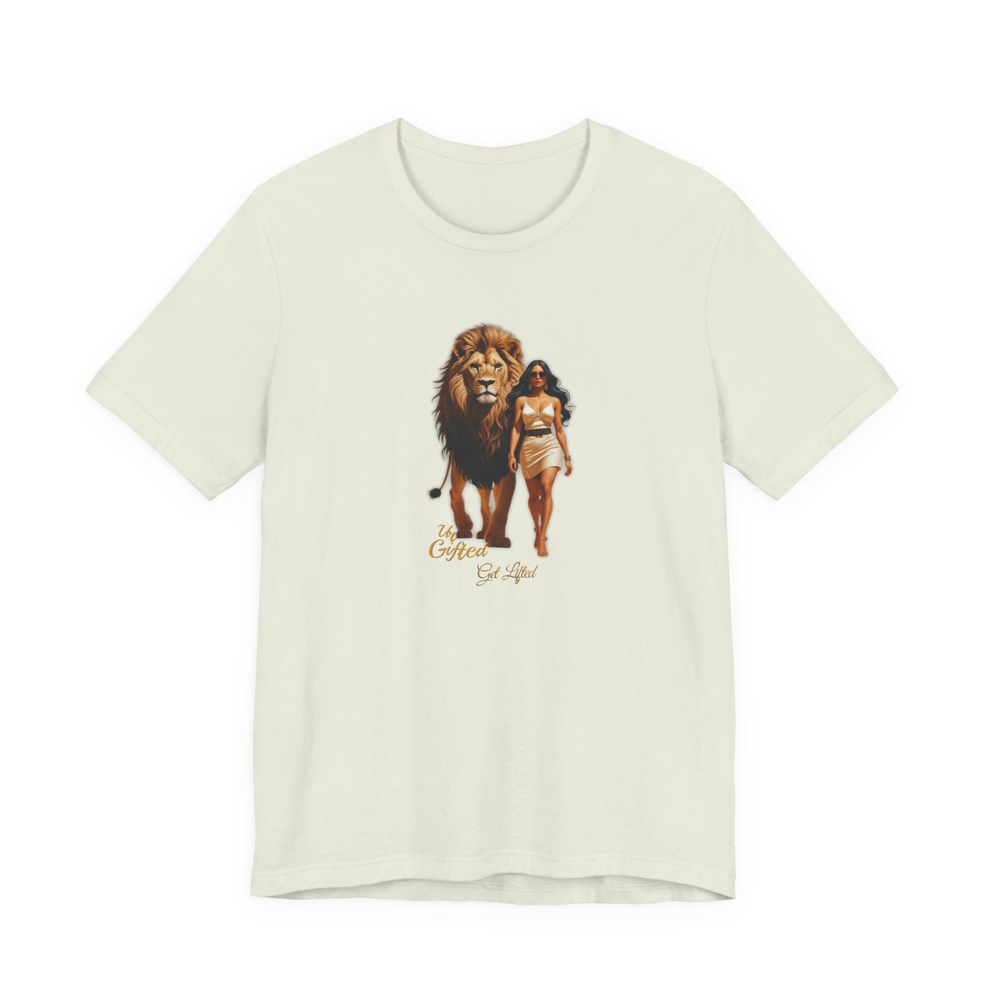 Wild Spirit Unisex Tee, Lion & Woman Graphic Shirt, Boho Style, Animal Lover Gift, Summer Casual Wear, Festival Outfit