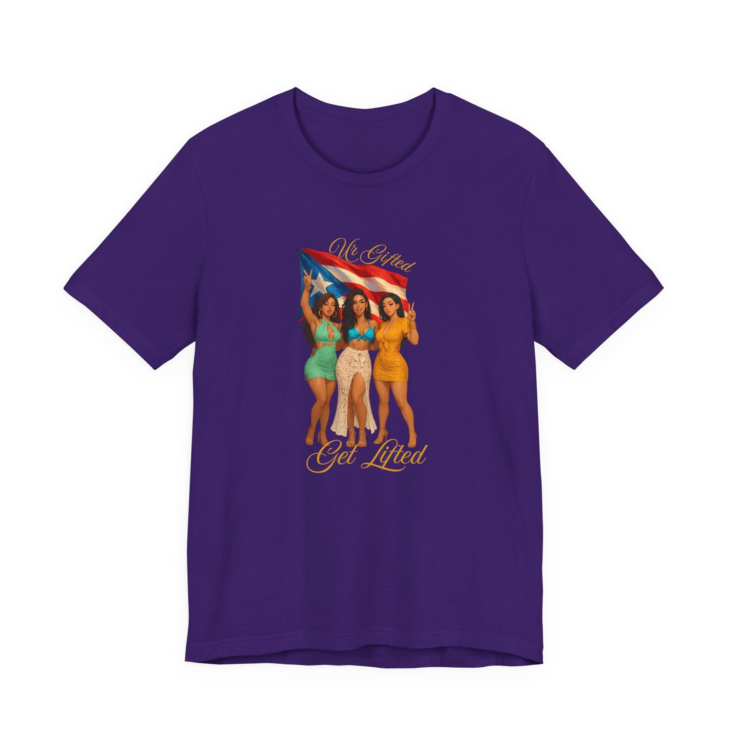 Celebrate in Style: Unisex Jersey Tee with Puerto Rican Pride Design, Festival Shirt, Beachwear, Summer Vibes, Unique Gift