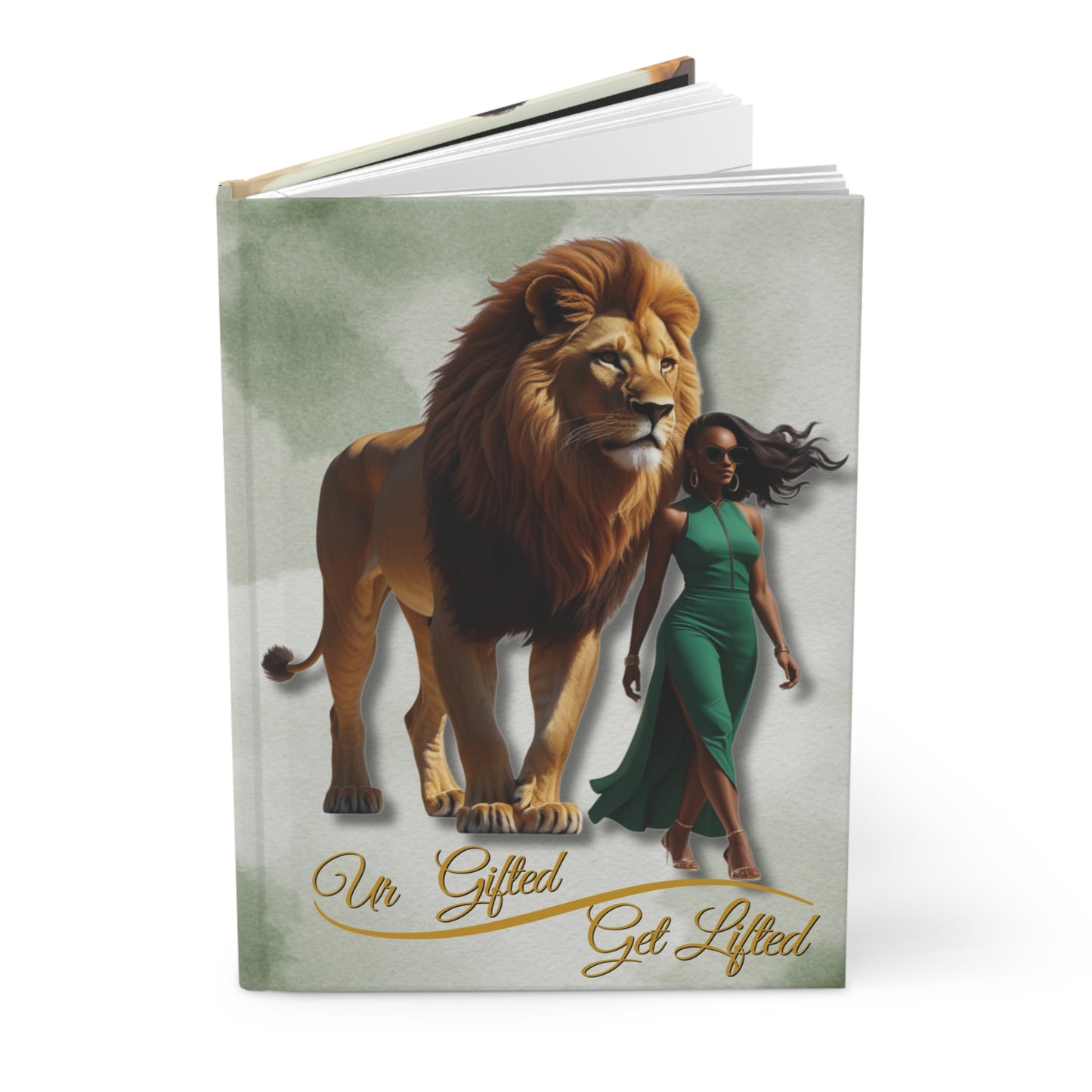 Empowering Hardcover Journal with Lion Artwork, Inspirational Notebook for Self-Discovery, Gift for Motivational Writing, Unique [...]