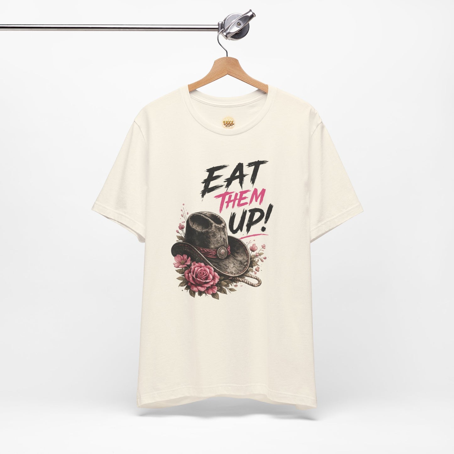 Eat Them Up! Cowgirl Tee — 'Hungry Minds Eat Opportunities' Graphic T-Shirt