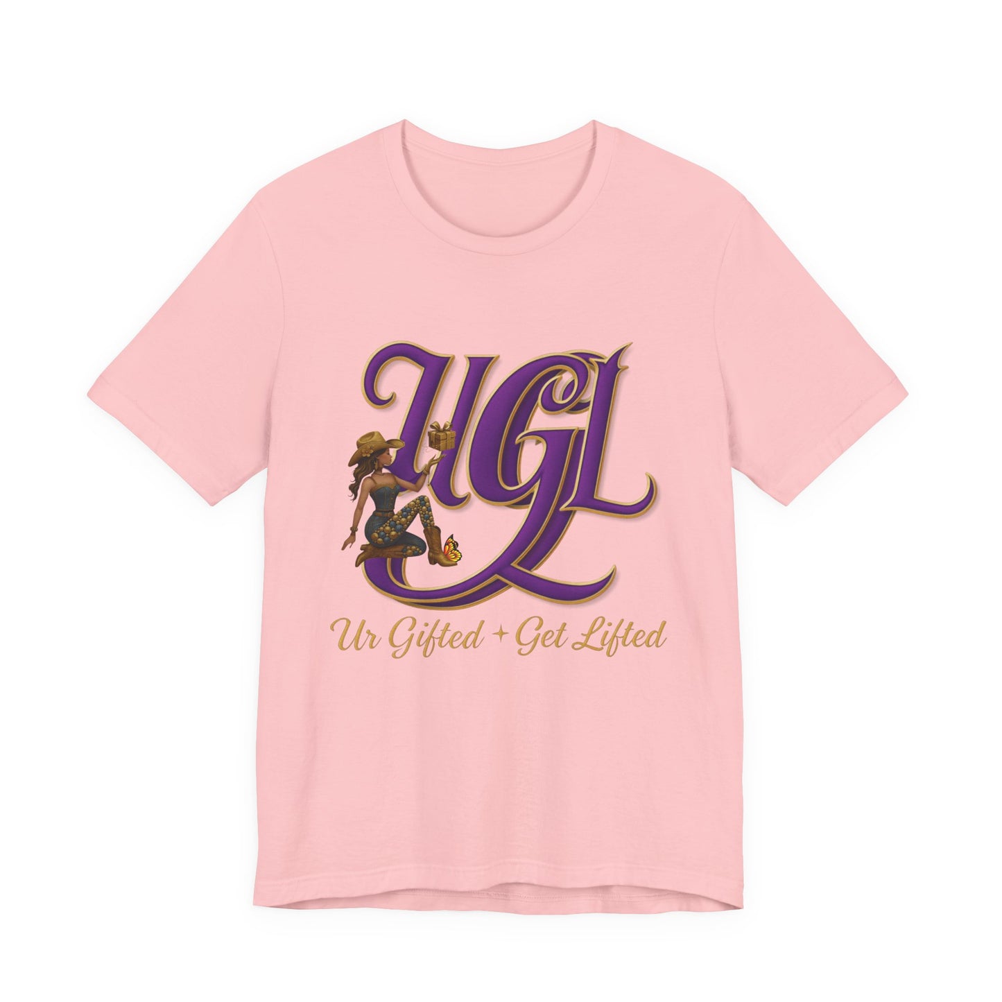 Ur Gifted Get Lifted Graphic Tee - Ur Gifted & Get Lifted, Casual Wear, Gift Idea, Inspirational Apparel, Summer Outfit, Street Style