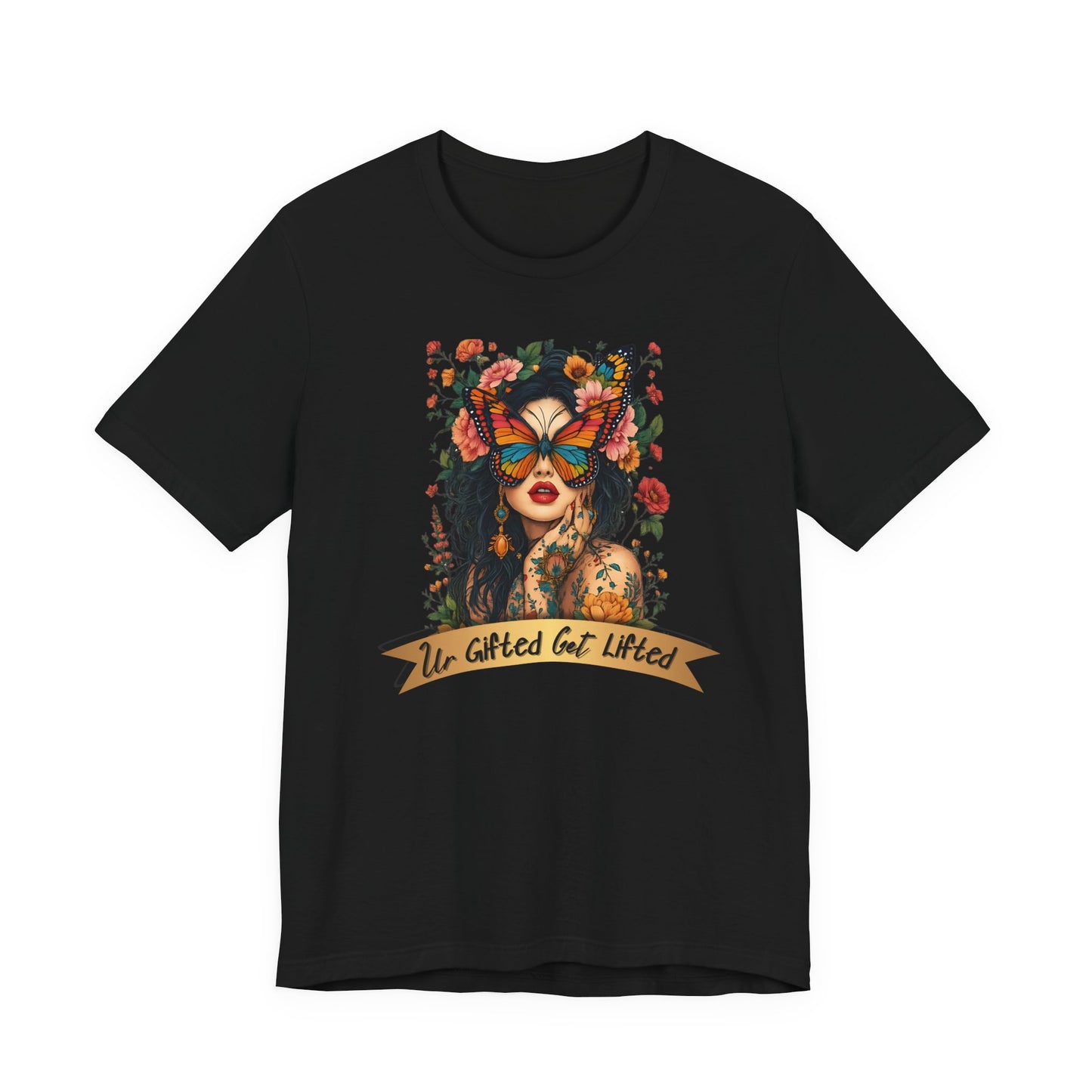 Artistic Unisex Tee: 'Un-Gifted & Lifted' Shirt, Boho Style, Gift for Her, Fashion Statement, Inspirational Quote, Casual Wear