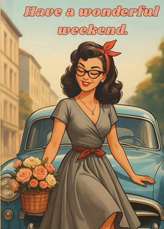 Retro Vibe Hardcover Journal, Vintage Style Notebook, Gift for Writers, Cute Diary for Women, Inspirational Journal