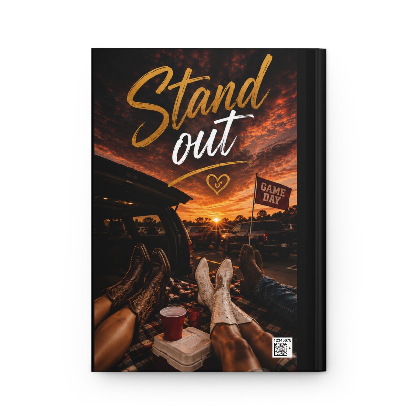Stand Out & Scars to Stars Hardcover Journal — Inspirational Sunset Tailgate Notebook