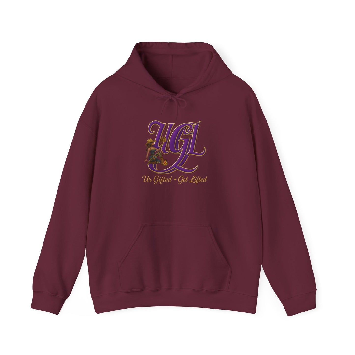 Ur Gifted Get Lifted  Heavy Blend™ Hooded Sweatshirt, Cozy Hoodie, Graphic Sweatshirt, Casual Wear, Street Style, Gift for Him/Her