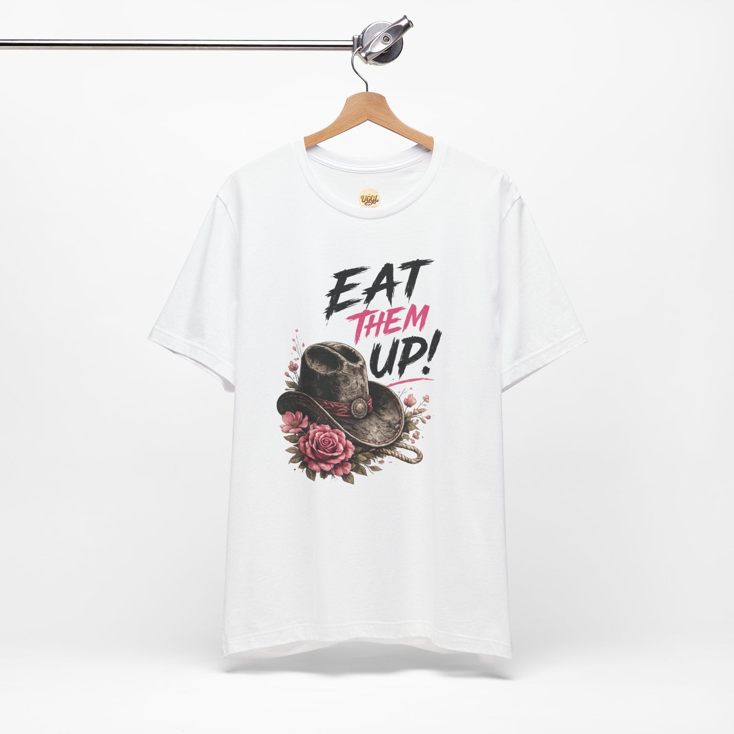 Eat Them Up! Cowgirl Tee — 'Hungry Minds Eat Opportunities' Graphic T-Shirt