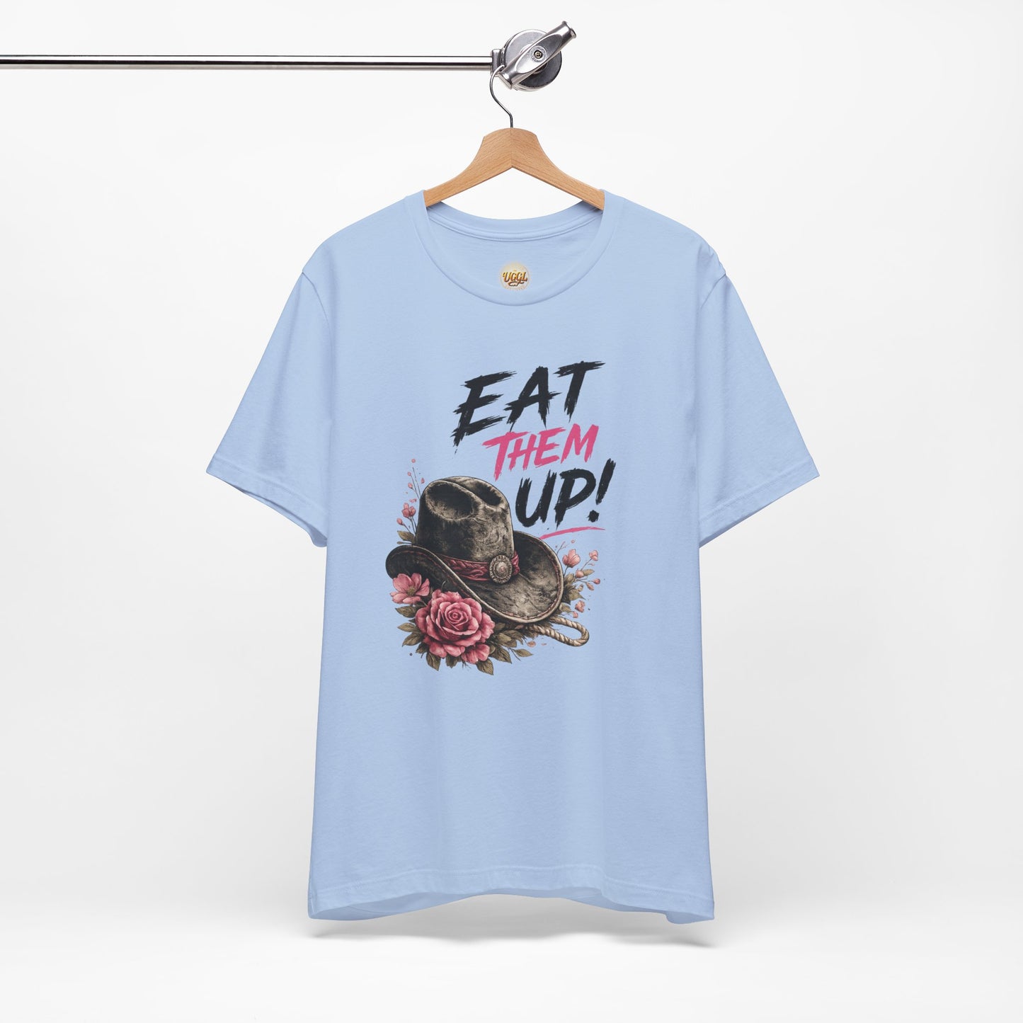 Eat Them Up! Cowgirl Tee — 'Hungry Minds Eat Opportunities' Graphic T-Shirt