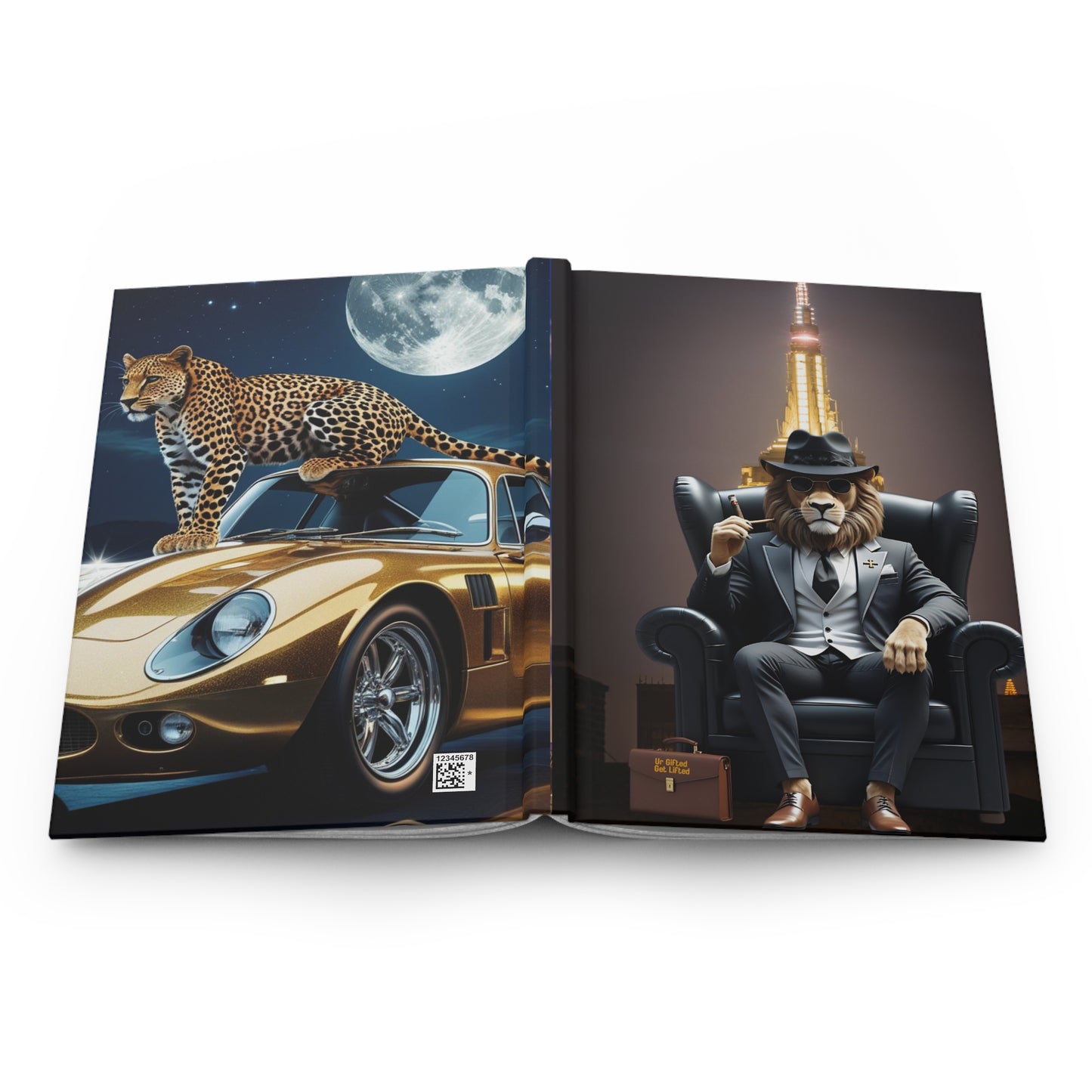 Luxurious Animal Art Hardcover Journal, Motivational Notepad, Unique Gift for Cat Lovers, Stylish Notebook for Writers, Elegant Office [...]
