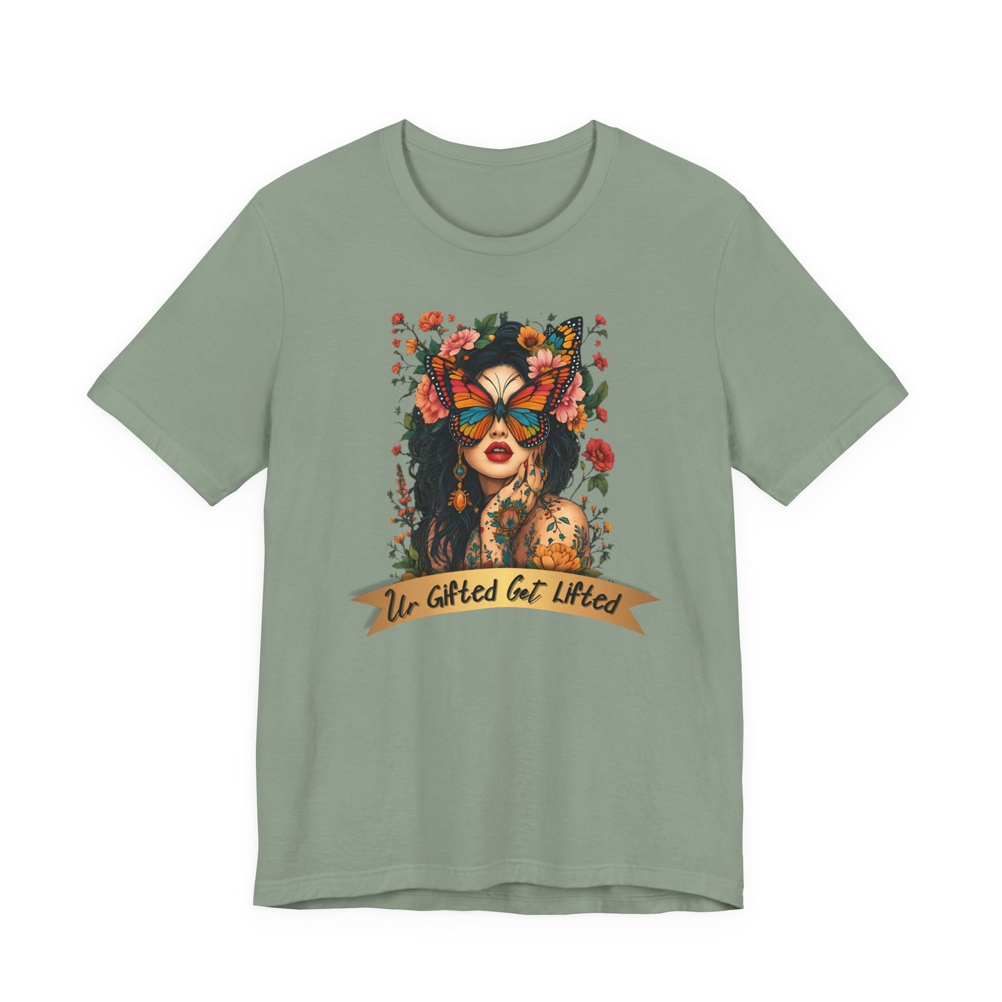 Artistic Unisex Tee: 'Un-Gifted & Lifted' Shirt, Boho Style, Gift for Her, Fashion Statement, Inspirational Quote, Casual Wear