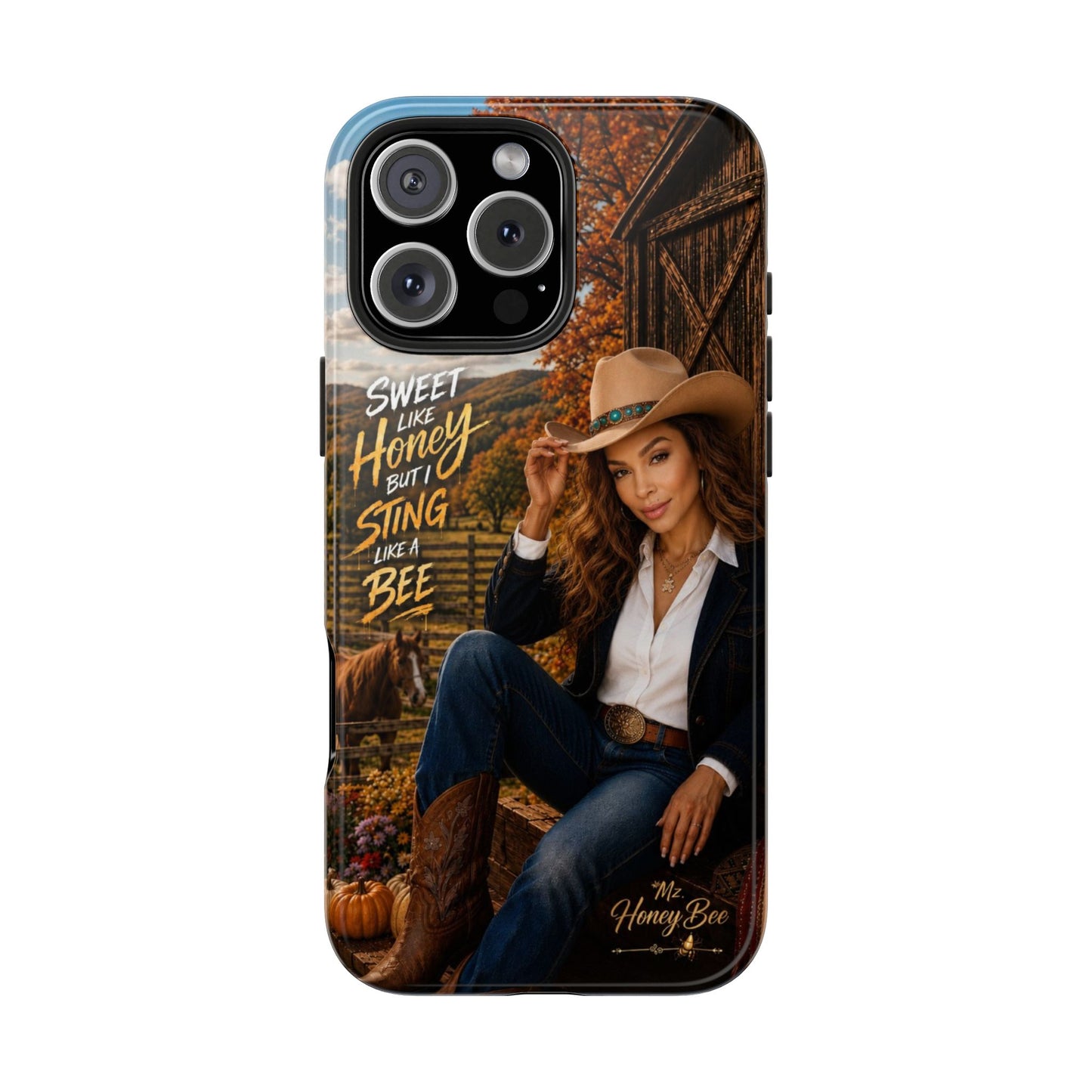 Cowgirl 'Sweet Like Honey But I Sting Like A Bee' Tough Phone Case