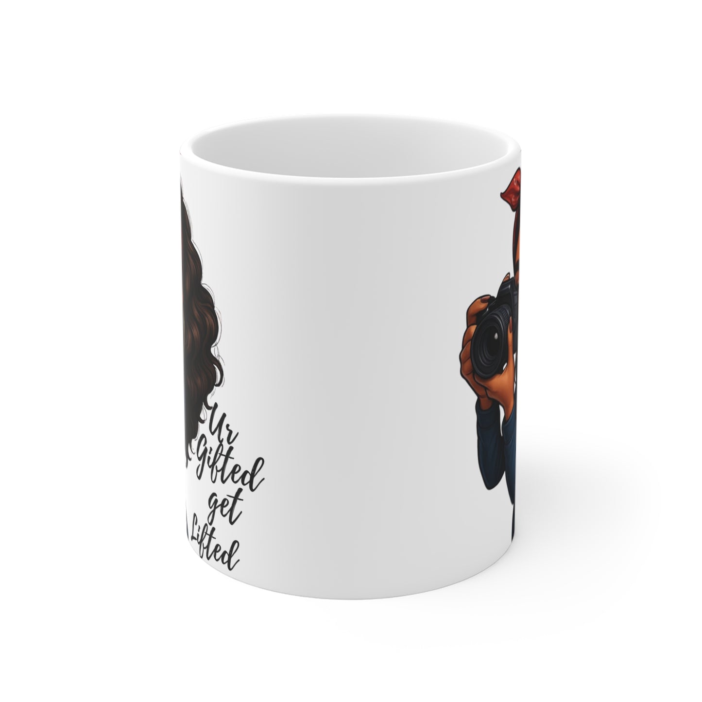 Empowered Artist Mug, Perfect Gift for Creatives, Black Girl Magic, Inspirational Coffee Cup, Photography Lover's Gift, Stylish Drinkware
