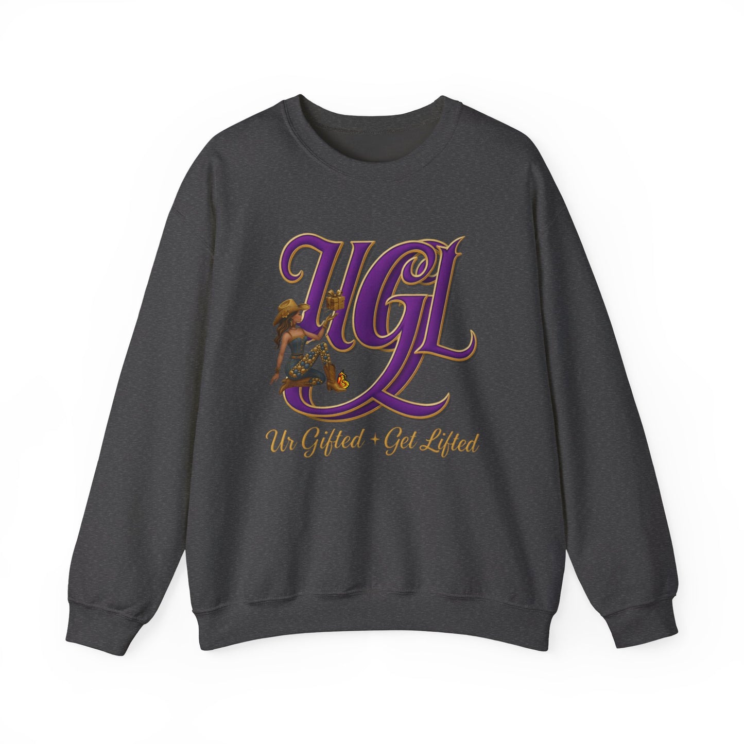 UGGL Crewneck Sweatshirt - Cozy, Inspirational Apparel for Everyday Comfort, Gift for Friends, Casual Style, Eagle Design