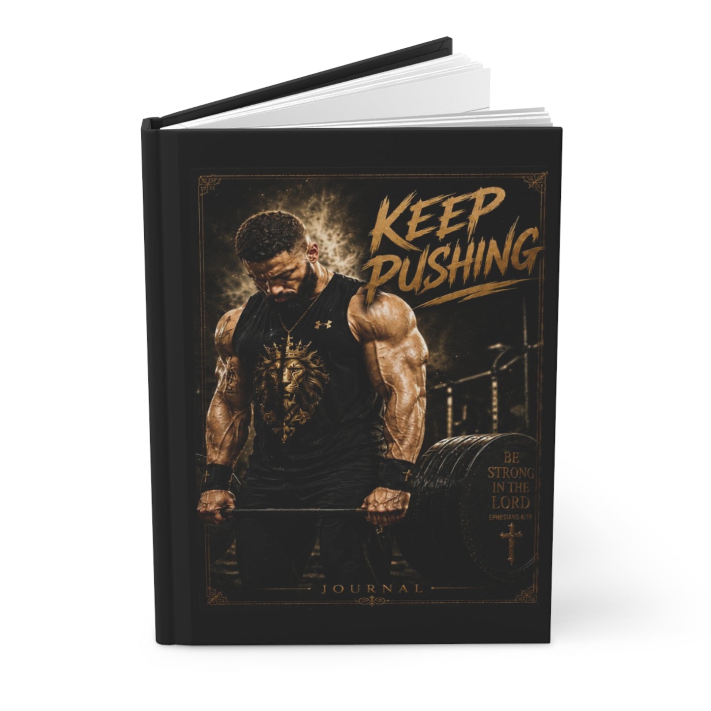Motivational Hardcover Journal — "UR Gifted Get Lifted" / "Keep Pushing" Gym & Faith Inspo
