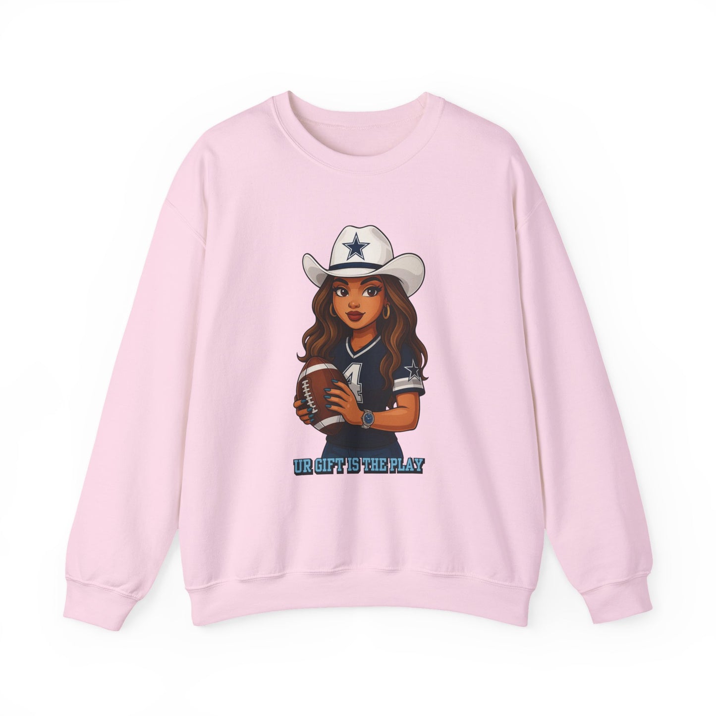 Football Sweatshirt, Cozy Unisex Crewneck, Perfect for Game Day, Women's Football Apparel, Gift for Sports Fans, Western Style [...]