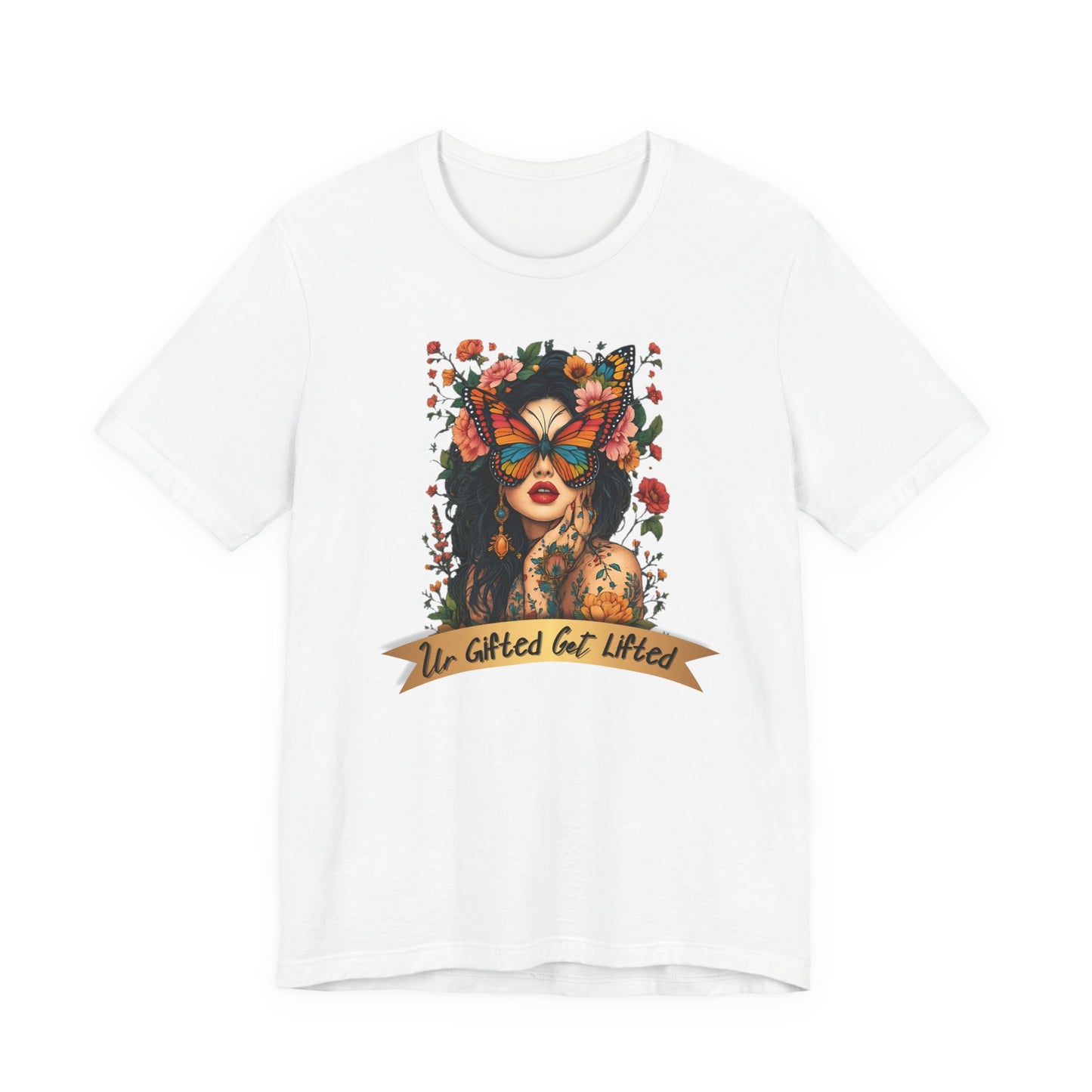 Artistic Unisex Tee: 'Un-Gifted & Lifted' Shirt, Boho Style, Gift for Her, Fashion Statement, Inspirational Quote, Casual Wear