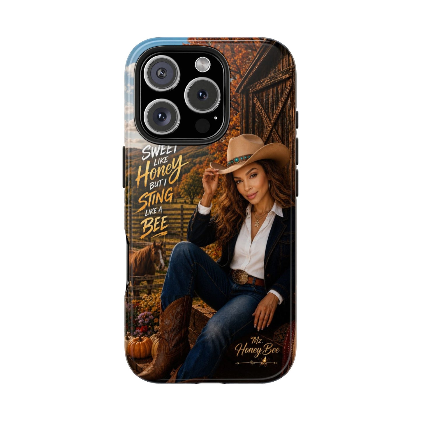 Cowgirl 'Sweet Like Honey But I Sting Like A Bee' Tough Phone Case