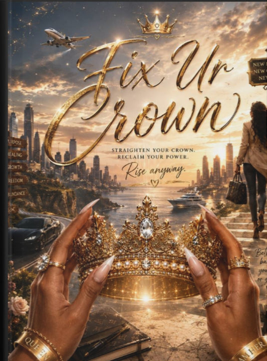 Hardcover Journal — "Fix Your Crown" Motivational Journal for Black Women